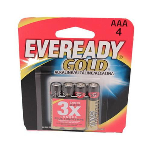 Energizer Eveready Gold AAA Batteries Per 4