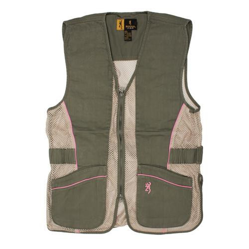 Browning Lady Mesh Vest, Sage/Pink X-Large