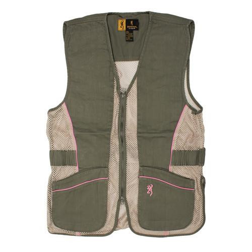 Browning Lady Mesh Vest, Sage/Pink Small