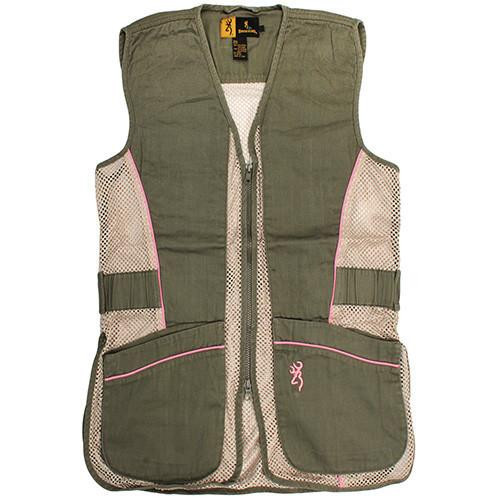 Browning Youth Mesh Vest Sage/Pink X-Large