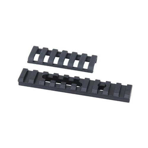 Ergo Aluminum UMP Rail 10 Slot w/ERGO Covers, 1 Hole/1 Slot, Black