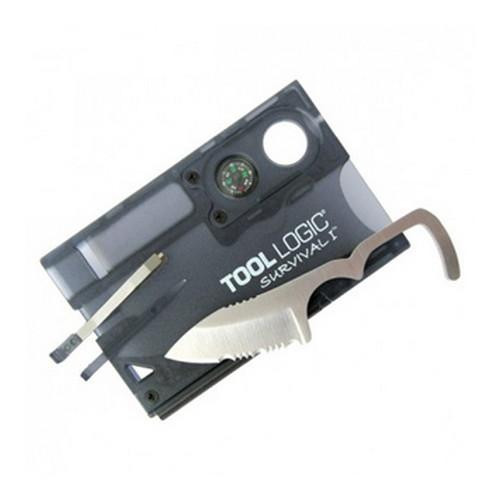 SOG Knives Survival Card w/Firestarter w/Compass, Charcoal