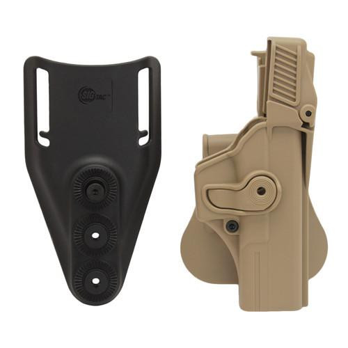 SigTac Retention Roto Paddle Holster, Level 3 Glock 17, 22, 31, 34, 35 Tan