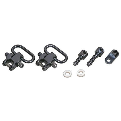Allen Cases Sling Swivel Set for Ruger Rifles With Barrel Bands, 1" Slings, Black