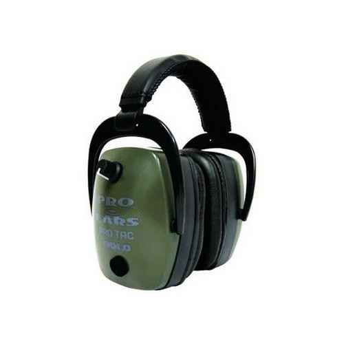 Pro Ears Pro Tac Mag Gold Noise Reduction Rating 30dB, Lithium 123 Battery, Green