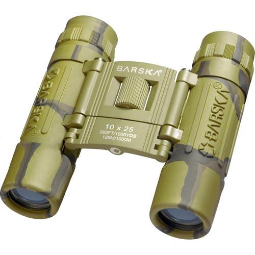 Barska Optics Lucid View Compact Binocular 10x25mm, Blue Lens, Camo