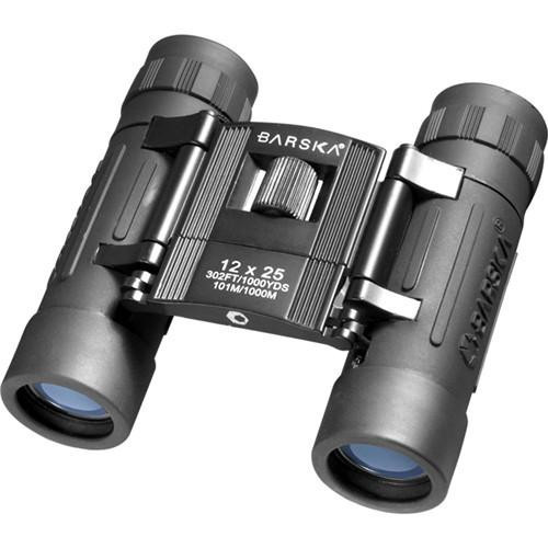 Barska Optics Lucid View Compact Binocular 12x25mm, Blue Lens, Black