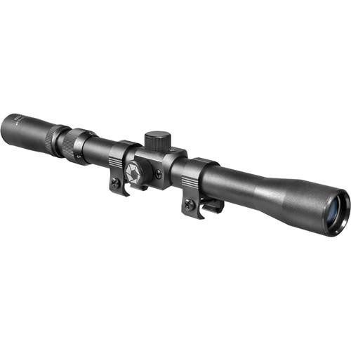 Barska Optics Rimfire Riflescope 3-7x20mm, 30/30 Reticle with Standard Rings, Matte Black