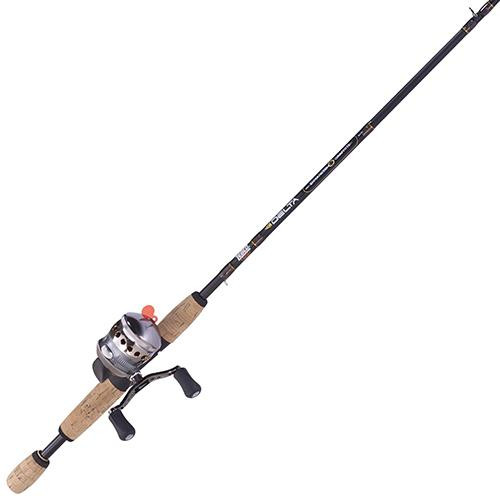 Zebco  Quantum Delta Spincast 2 Piece Combo 3.4L1 Gear Ratio, 4+1 Bearings, 56 Length, 6-12 lb Line Rate, Ambidextrous
