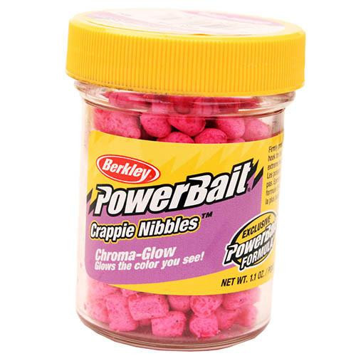 Berkley PowerBait Crappie Nibbles Glow Pink