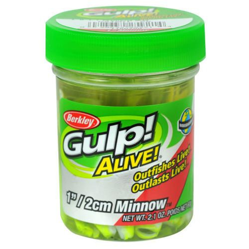 Berkley Gulp! Alive! Minnow, 1" Chartreuse Shad
