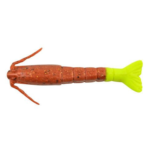 Berkley Gulp! Shrimp, 3" New Penny/Chartreuse