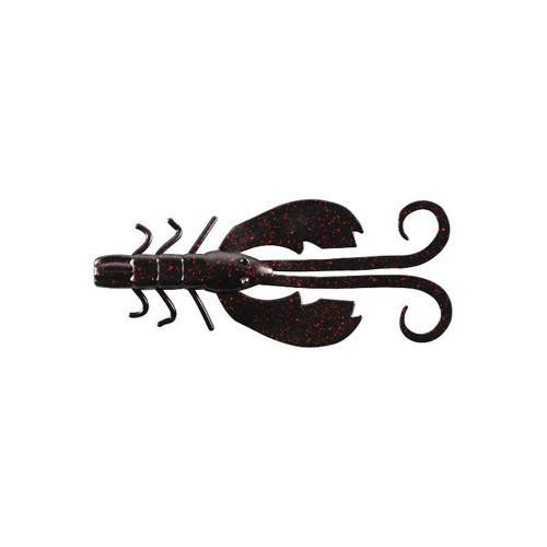 Berkley Powerbait Crazy Legs Chigger Craw, 4" Black Red Fleck