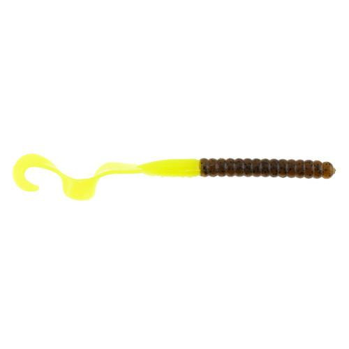 Berkley PowerBait Power Worm, 7" Green Pumpkin/Chartreuse