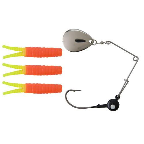 Johnson Johnson Beetle Spin Value Pack 1/8 oz, Fire Orange/Chartreuse