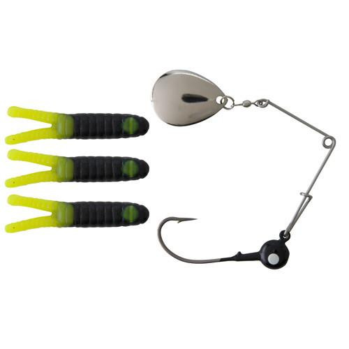 Johnson Johnson Beetle Spin, 1.5" Black Chartreuse