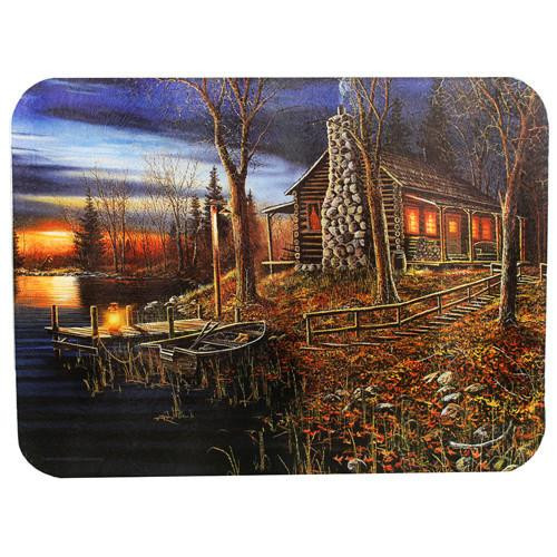 Rivers Edge Products Cutting Board Cabin Scene