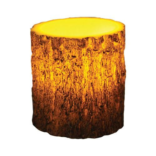 Rivers Edge Products Candle 4"x5" LED Tree Bark