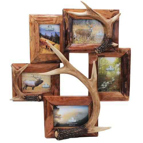 Rivers Edge Products Picture Frame 5 Photo, Deer, Antler