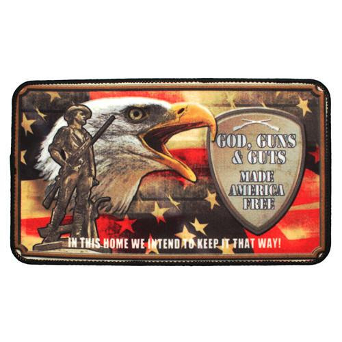 Rivers Edge Products Door Mat, 30"x18" God Guns and Guts