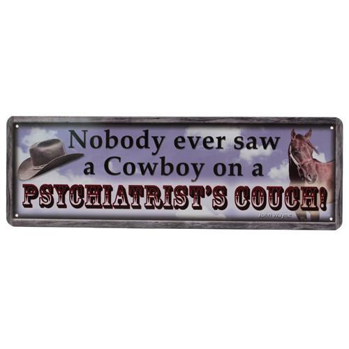 Rivers Edge Products 10.5" x 3.5" Tin Sign John Wayne-Psychiatrist