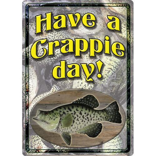 Rivers Edge Products 12" x 17" Tin Sign Crappie Day