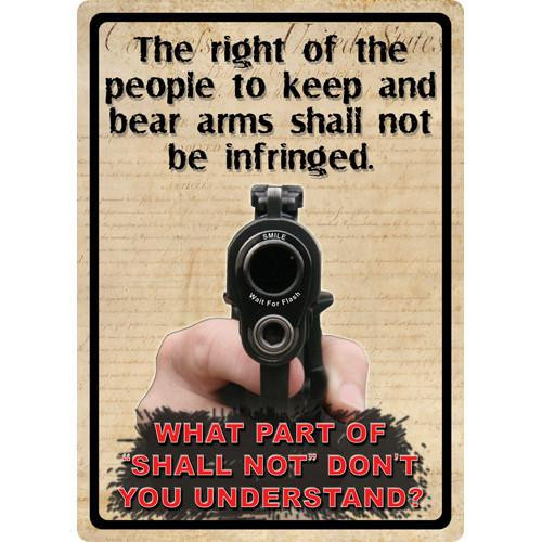 Rivers Edge Products 12" x 17" Tin Sign The Right To Keep & Bear Arms