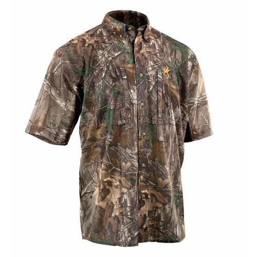 Browning Wasatch Mesh Lite Short Sleeve Shirt Realtree Xtra, Small