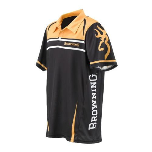 Browning Team Browning Polo Shirt Gold/Black Small