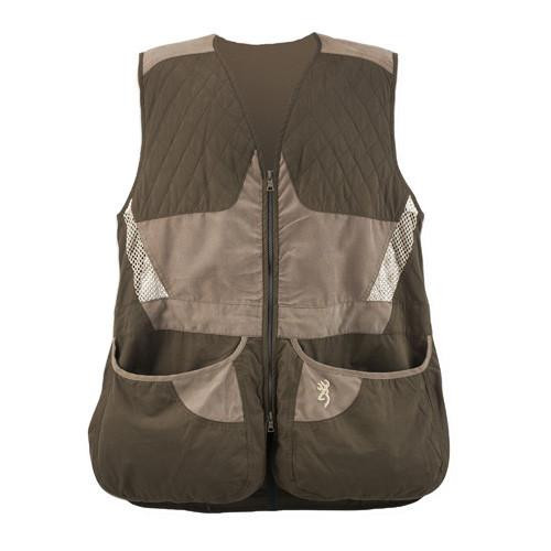 Browning Mens Summit Vest, Chocolate/Taupe Medium