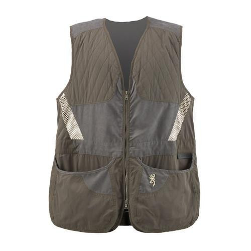 Browning Mens Summit Vest, Green/Dark Gray X-Large
