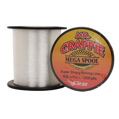 Lews Fishing Mr. Crappie Mega Spools Clear, 8 lb