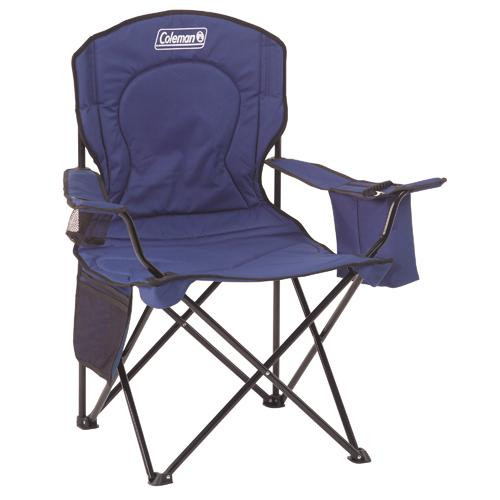 Coleman Chair Adult Quad w/Cooler, Blue
