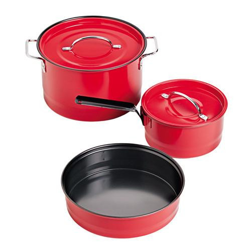 Coleman Cookware Family Cookset Red Enamel