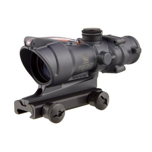 Trijicon ACOG 4x32mm Dual Illuminated Scope Red Chevron .223 Ballistic Reticle with TA51 Mount, Cerakote Sniper Gray