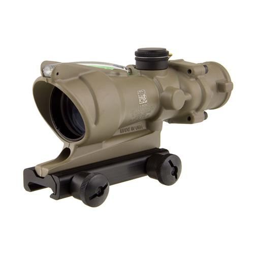 Trijicon ACOG 4x32mm Dual Illuminated Scope Green Chevron .223 Ballistic Reticle with TA51 Mount, Cerakote Flat Dark Earth