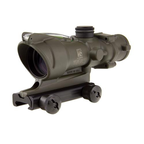 Trijicon ACOG 4x32mm Dual Illuminated Scope Green Horseshoe/Dot Reticle, M4 BDC with TA51 Mount, Cerakote Olive Drab Green