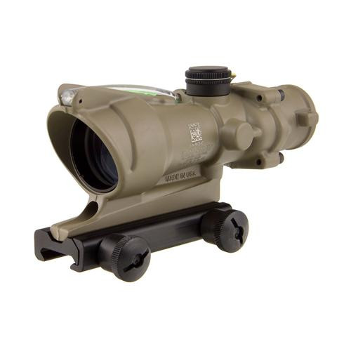 Trijicon ACOG 4x32mm Dual Illuminated Scope Green Horseshoe/Dot Reticle, M4 BDC with TA51 Mount, Cerakote Flat Dark Earth