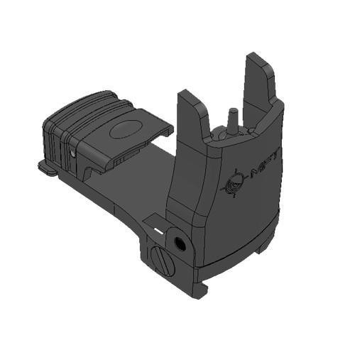 Mission First Tactical Front Backup Polymer Flip Up Sight Adjustable Elevation Black