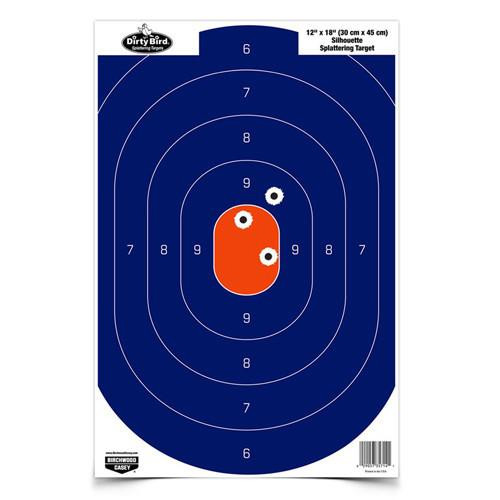 Birchwood Casey Dirty Bird 12" x 18" Blue/Orange Silhouette Per 8