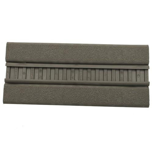 Ergo Text Slim Line 18 Slot Rail Cover, 3 Pack OD Green