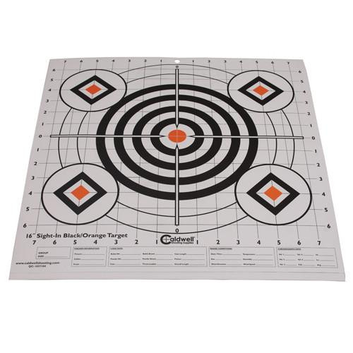 Caldwell Sight-In Target 16" (Per 10) Black and Orange