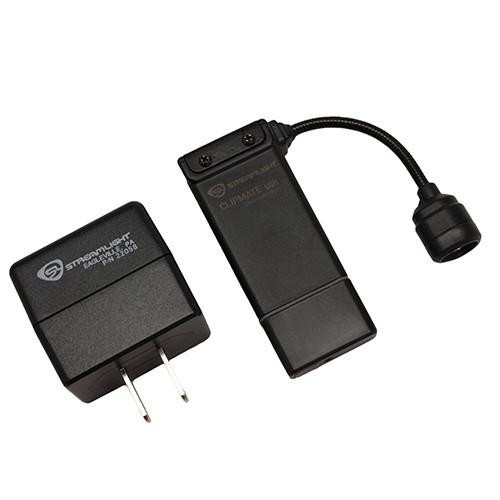 Streamlight Clipmate Flashlights USB w/120V AC, Black, White & Red LED