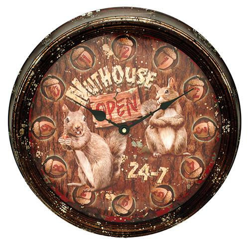 Rivers Edge Products Metal Clock, 15" Nut House
