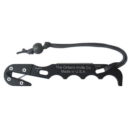 Ontario Knife Company Strap Cutter Black Model 2 w/Sheath