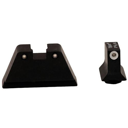 Trijicon Bright and Tough Night Sight Suppressor Set Glock 20/21/29/30/36/40/41, White Front / Black Rear with Green Lamps
