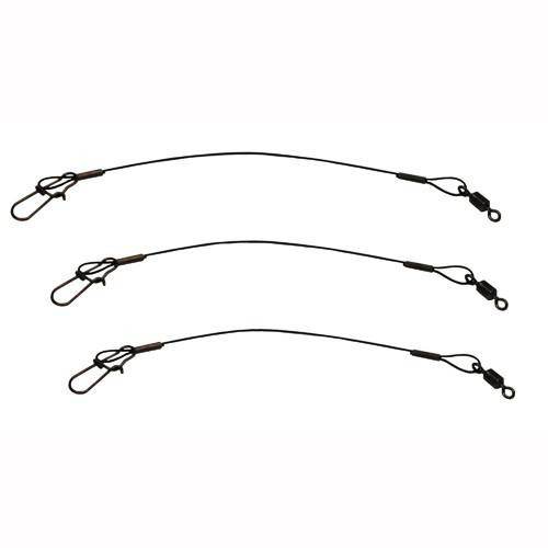 Eagle Claw Steel Leader, 20 lbs 6" (Per 3)