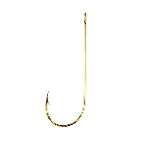Eagle Claw Aberdeen Light Wire Non-Offset Hook, Gold Size 6 (Per 10)