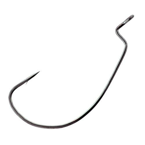 Eagle Claw Lazer Worm Extra Wide Gap Hook, Platinum Black Size 5/0 (Per 6)