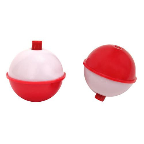 Eagle Claw Snap-On Round Floats, Red/White Size 2" (Per 2)